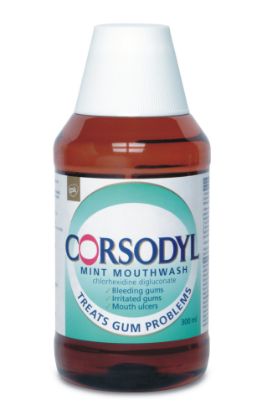 Corsodyl (Chlorhexidine Gluconate) Mint Mouthwash 300ml (GSL)