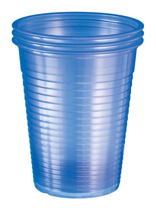 Cup Disposable Squat Plastic Aqua Blue 180mls x 2000