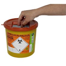 Sharps Bin+Lid 2.5Ltr Eco Orange