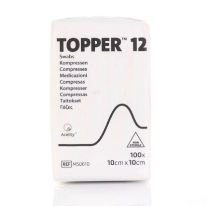 Swab Topper-12 6Ply 10 x 10cm Non-Sterile x 100