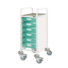 Trolley Clinical Vista 30 (Sunflower) 6 Single Green Trays