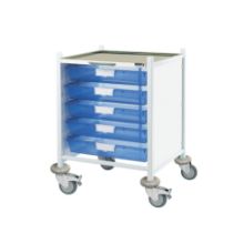 Trolley Clinical Vista 40 (Sunflower) 5 Single Blue Trays