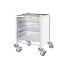 Trolley Clinical Vista 40 (Sunflower) 1 Single/2 Double Clear Trays