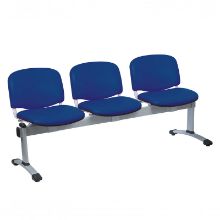 Chair Visitor Venus Modular 3 Seat Vinyl Anti-Bacterial Upholstery Navy