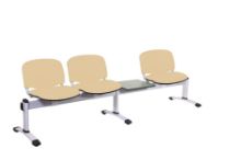 Chair Visitor Venus Modular 3 Seat/1 Table Vinyl Anti-Bacterial Upholstery Beige