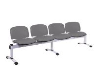 Chair Visitor Venus Modular 4 Seat Vinyl Anti-Bacterial Upholstery Grey