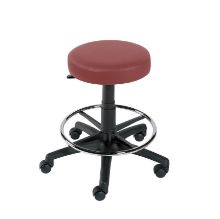 Stool Examination (Sunflower) Foot Ring/Castor Base Red Wine